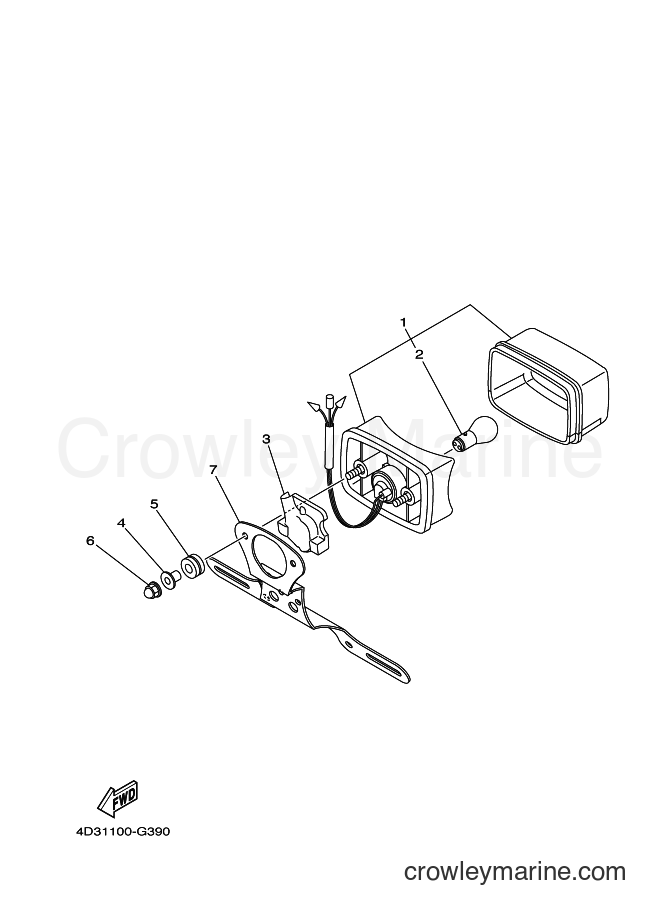 2012 ATV YFM250R - YFM250R (1BTG) [010] - TAILLIGHT