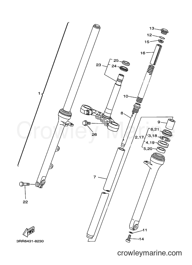 1998 Sport Bike TZR150 - TZR150 (3RR6) [010] - FRONT FORK