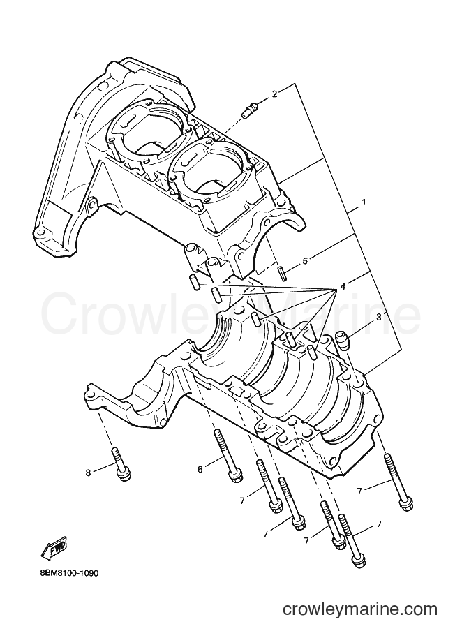 Yamaha Motors VT480TF (8BM8) [020] - CRANKCASE