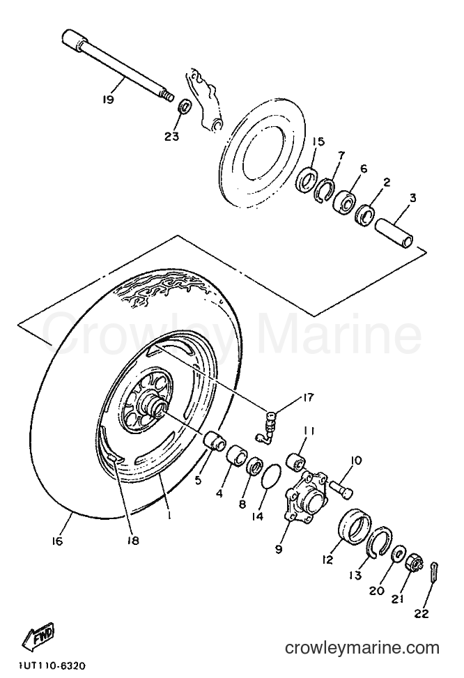 1994 Cruiser VMX12 - VMX12 (3JPF) [010] - REAR WHEEL