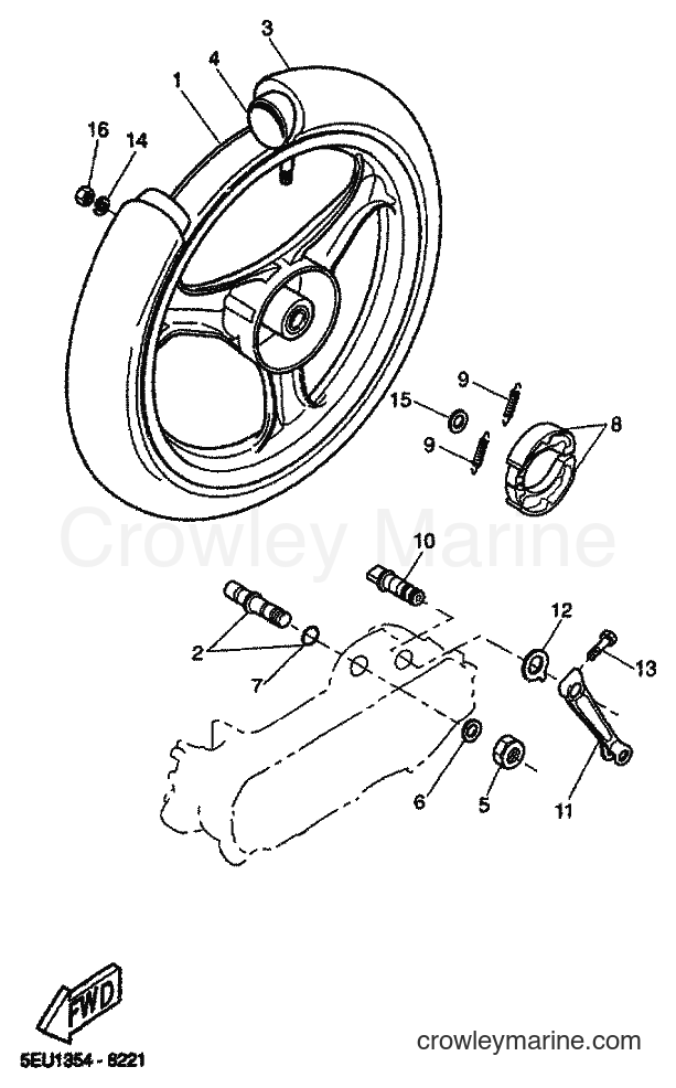 2001 Scooter YH50 - YH50 (5JB6) [030] - REAR WHEEL