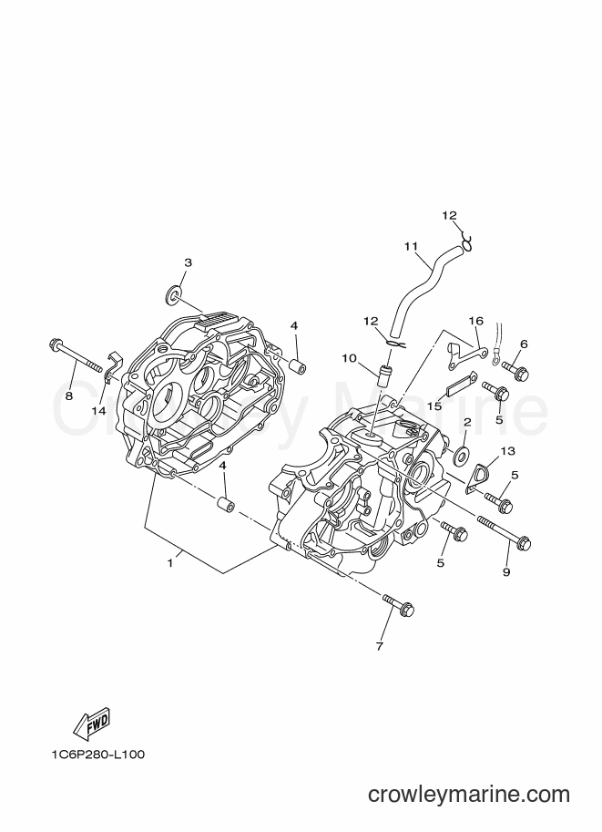 2012 Dirt Bike TT-R230B - TT-R230B (1C6R) [010] - CRANKCASE