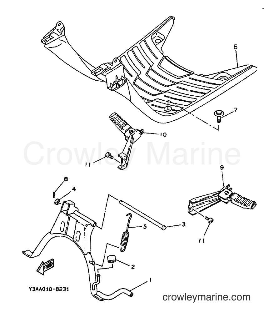 1994 Scooter CW65 - CW65 (4GP2) [999] - STAND & FOOTREST