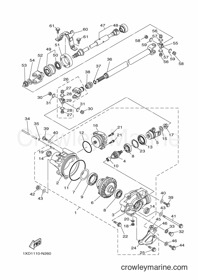 Yamaha Motors YXM700E (1XP3) [010] - FRONT DIFFERENTIAL