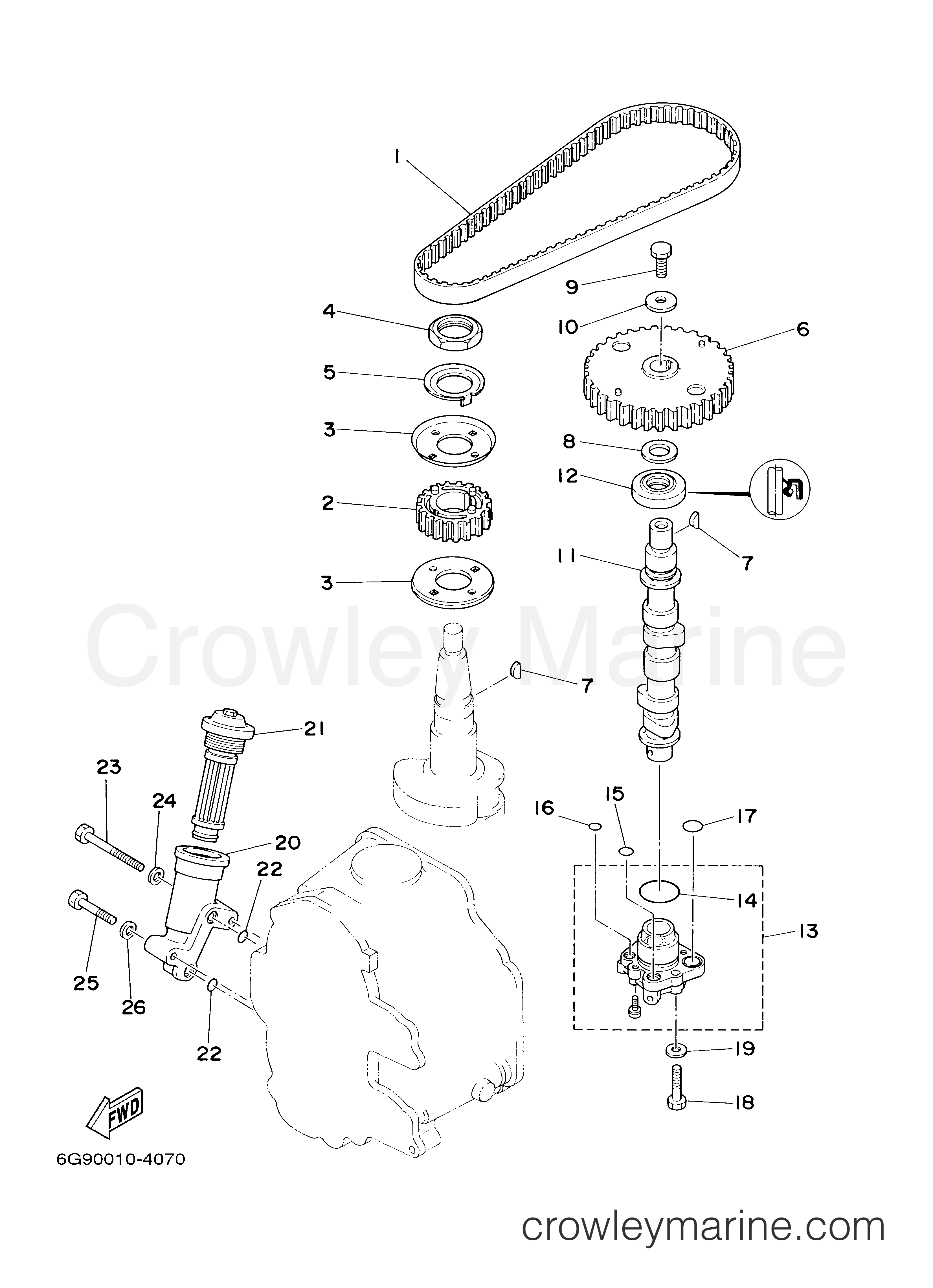 Yamaha Motors F9.9MSHD - OIL PUMP