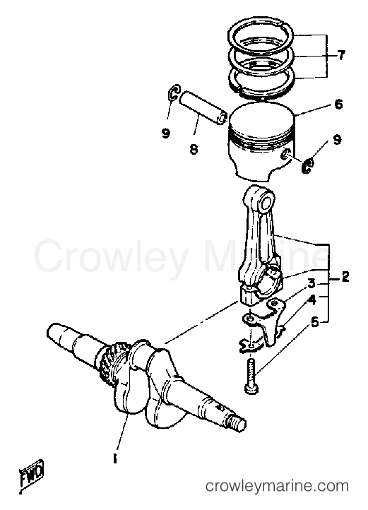 Yamaha Motors EF2000 - CRANKSHAFT - PISTON (~800100)