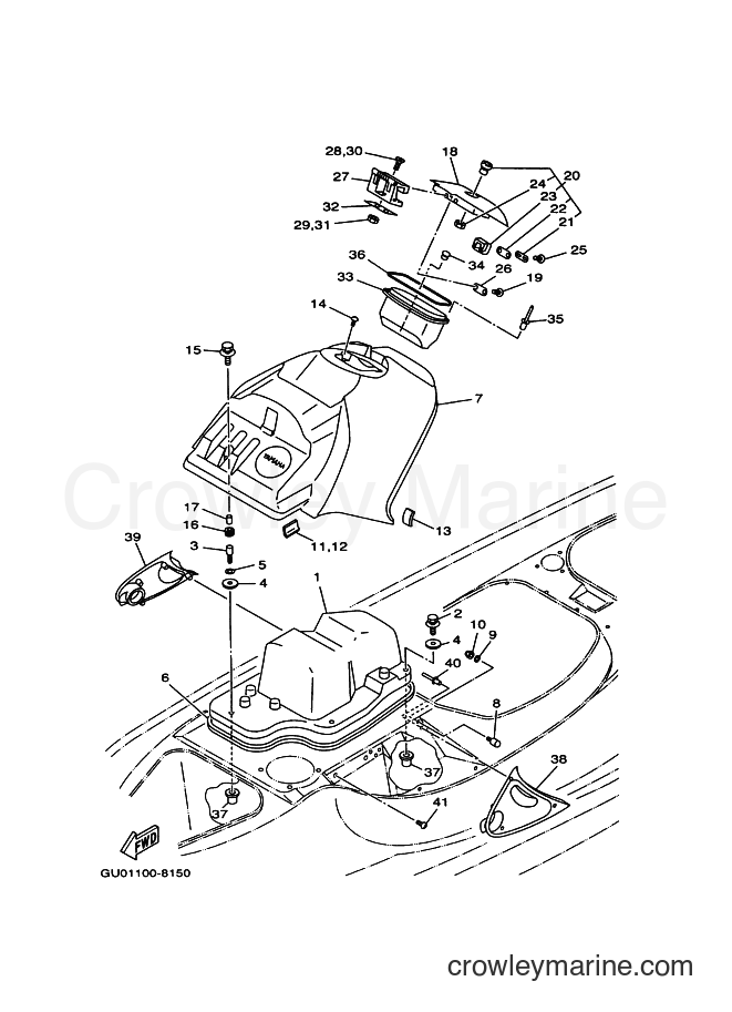 Yamaha Motors GP800W (GU03) [999] - ENGINE HATCH 1