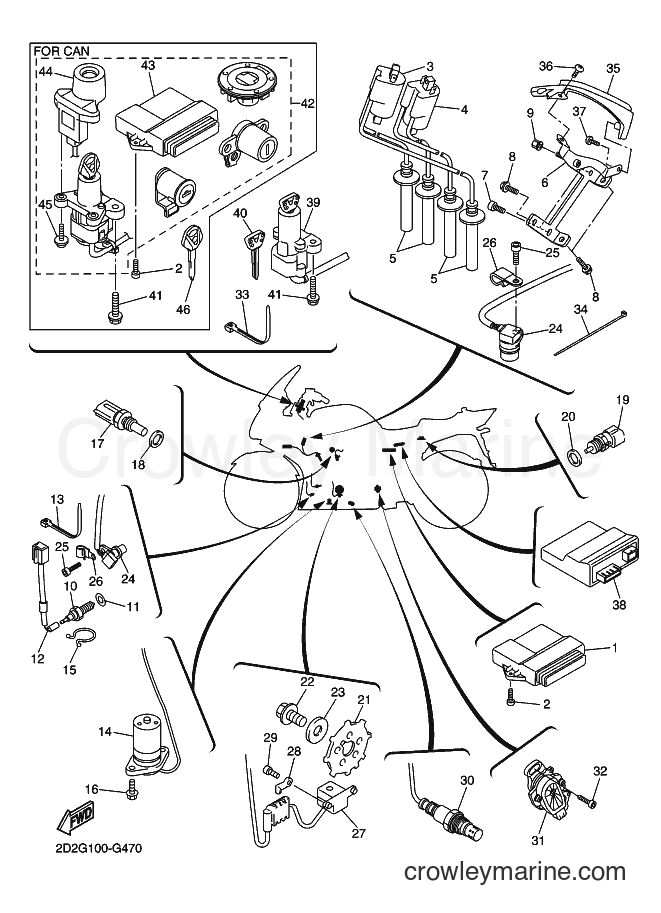 2008 Sport Bike FJR1300AS - FJR1300AS (2D2J) [010] - ELECTRICAL 1