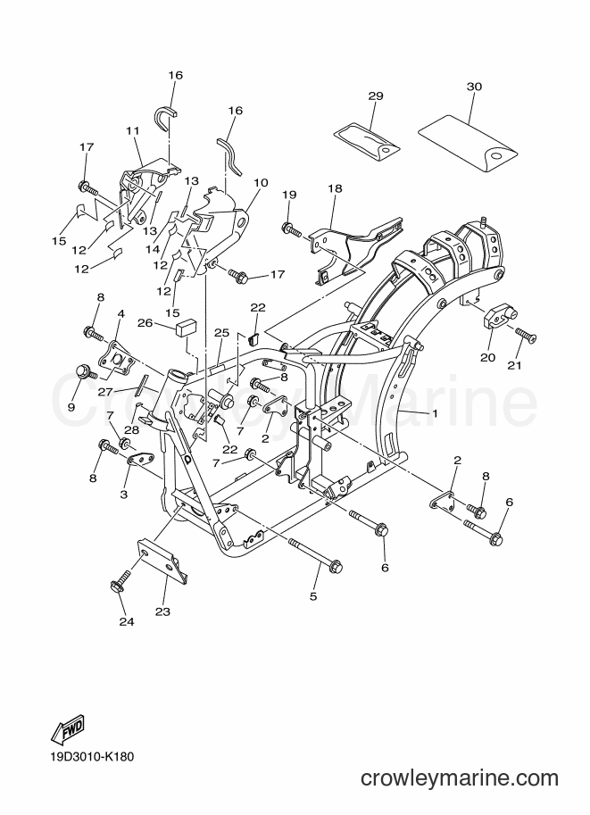 Yamaha Motors XVS250 (19DA) [010] - FRAME