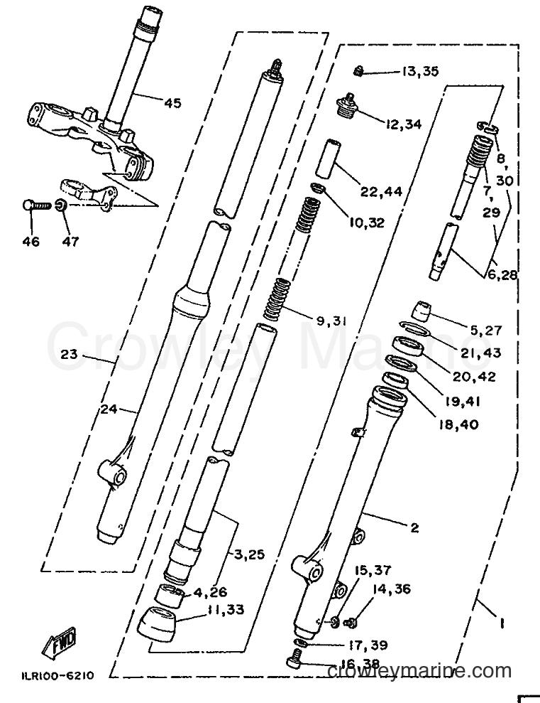 1990 Dirt Bike YZ80 - YZ80 (3ML2) [999] - FRONT FORK