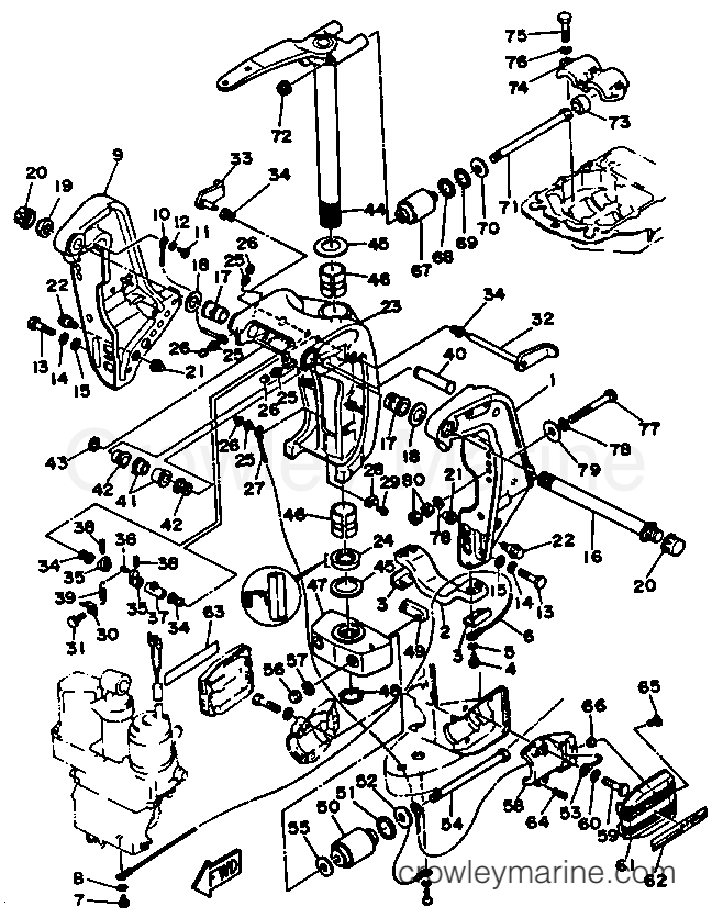 Yamaha Motors P200TLRP - BRACKET 1