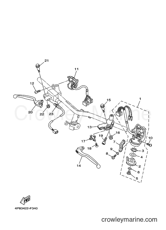 Yamaha Motors AL115F (4P83) [010] - HANDLE SWITCH & LEVER