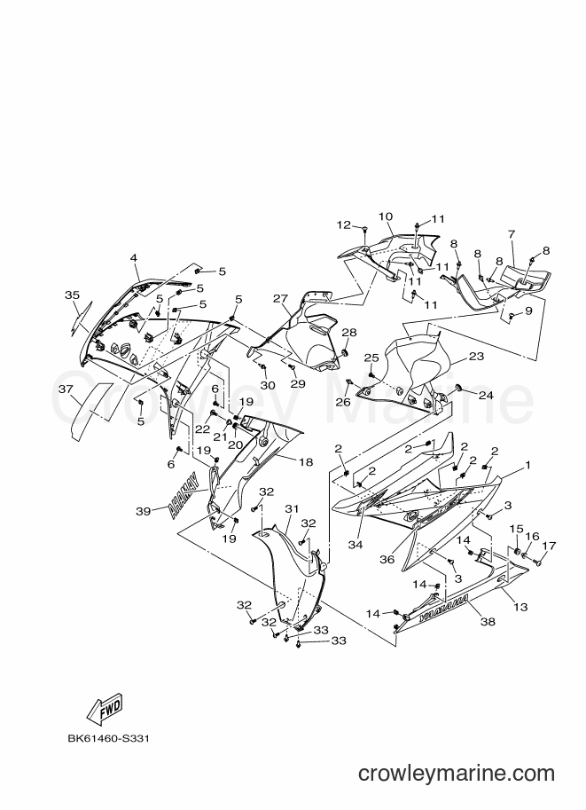 2017 Street Bike YZF155 - YZF155 (B0C1) [010] - LEG SHIELD
