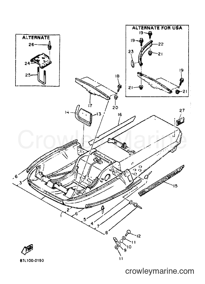 1991 Snowmobile ET400TR - ET400TR (88L1) [020] - FRAME