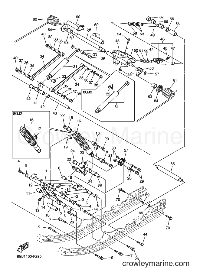 2007 Snowmobile RT50VT - RT50VT (8GJ2) [010] - TRACK SUSPENSION 2