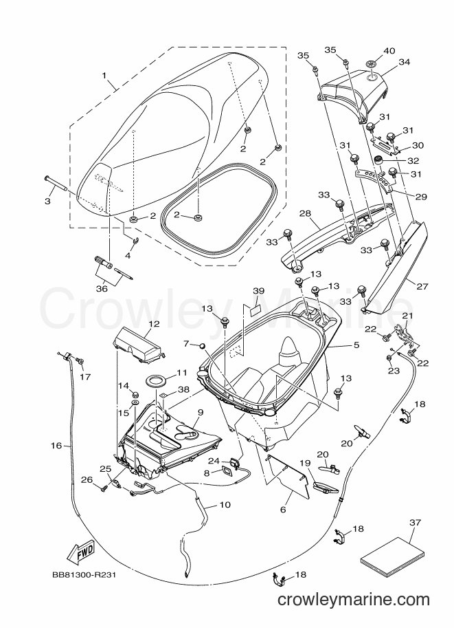 2018 Scooter MWS150-A - MWS150-A (BB89) [010] - SEAT