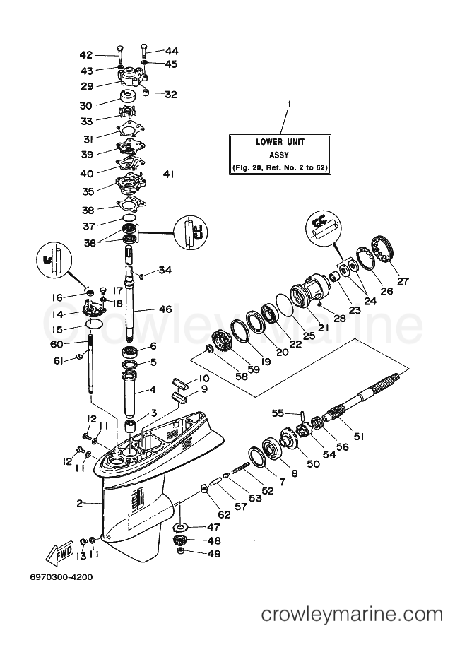 Yamaha Motors 55B (697) [050] - LOWER CASING & DRIVE 1