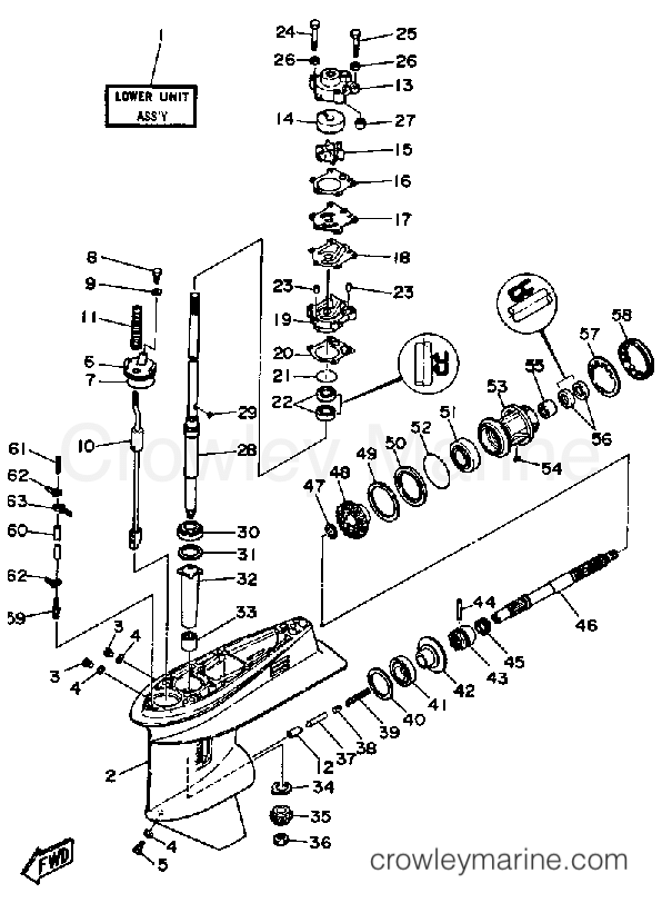 Yamaha Motors 40ESH - LOWER DRIVE 1