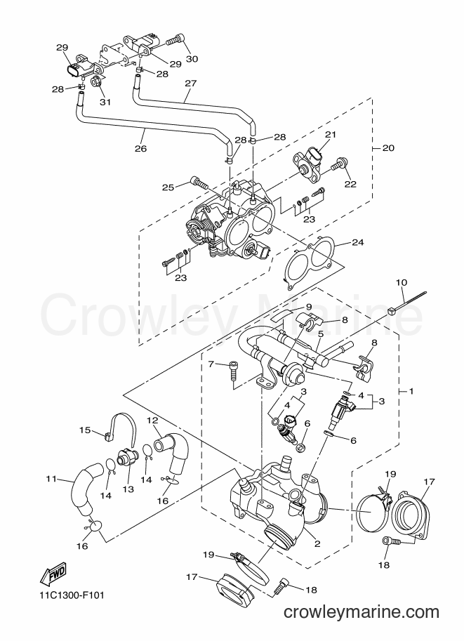 Yamaha Motors XVS1300A (11C1) [040] - INTAKE 1