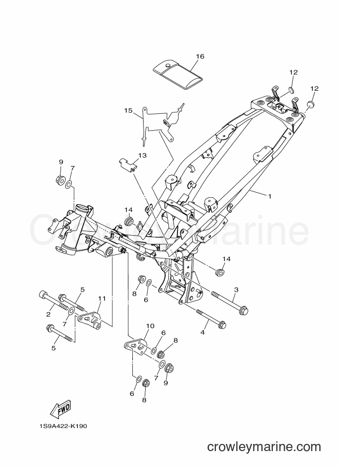 Yamaha Motors T135SEC (1S9A) [010] - FRAME