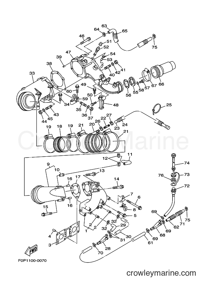 Yamaha Motors JET FOR XA800 (67A1) [010] - EXHAUST 1