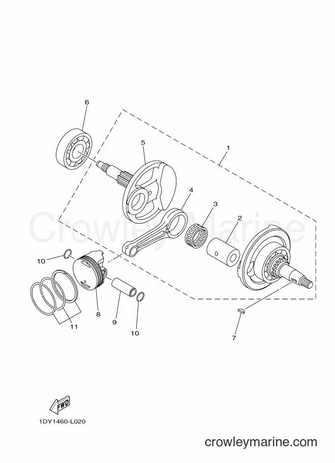 Yamaha Motors T115FLSE (1FCE) [010] - CRANKSHAFT & PISTON