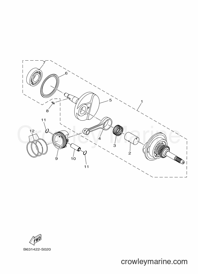 2017 Street Bike GDR155 - GDR155 (B631) [010] - CRANKSHAFT & PISTON