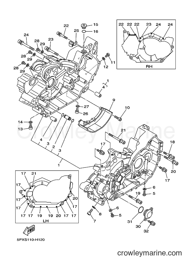 Yamaha Motors XV1700PC (2D8F) [010] - CRANKCASE