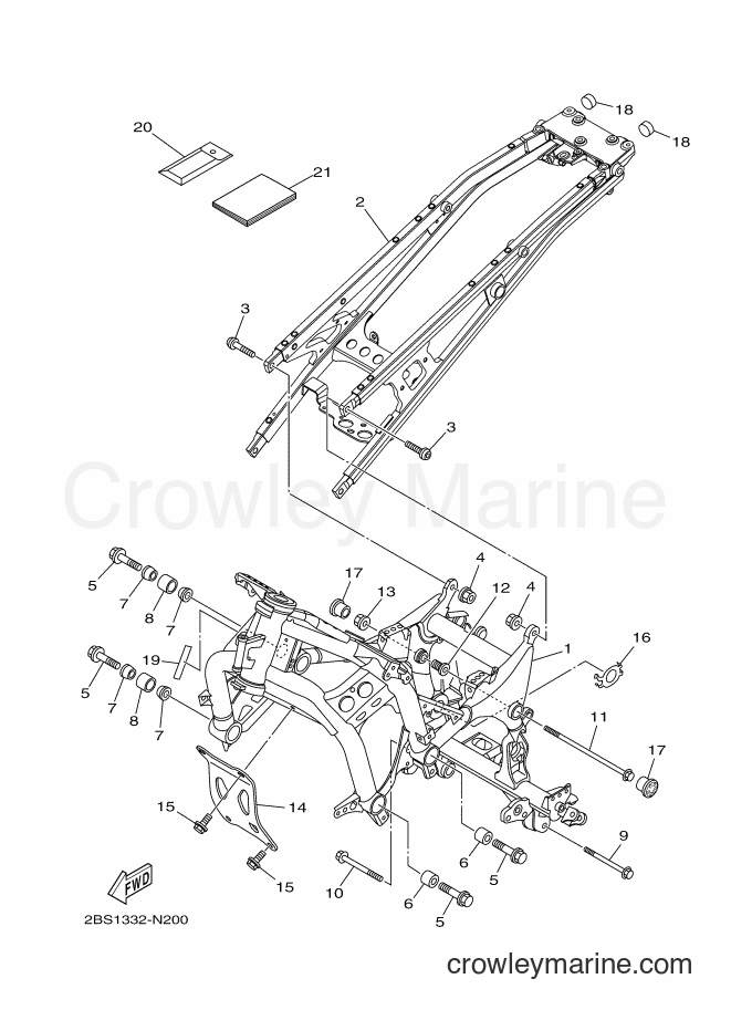 2017 Dirt Bike XT1200Z - XT1200Z (BP81) [050] - FRAME