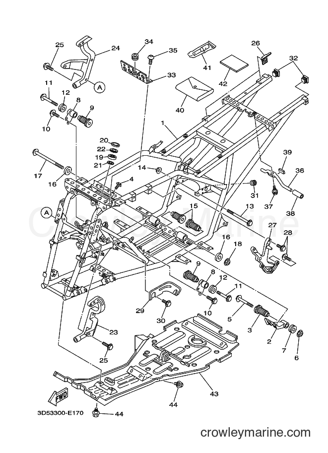 Yamaha Motors YFM350AS (3D59) [010] - FRAME