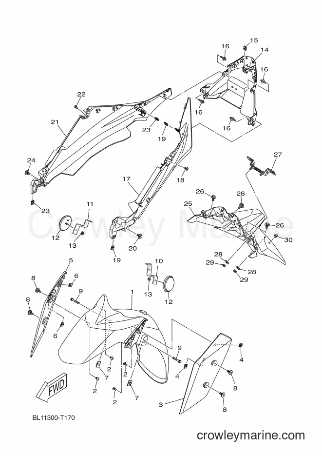 Yamaha Motors YP400RA (BL11) [020] - FENDER