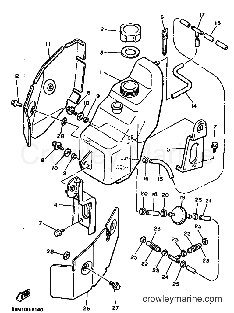 1990 Snowmobile EX570P - EX570P (87N1) [999] - OIL TANK