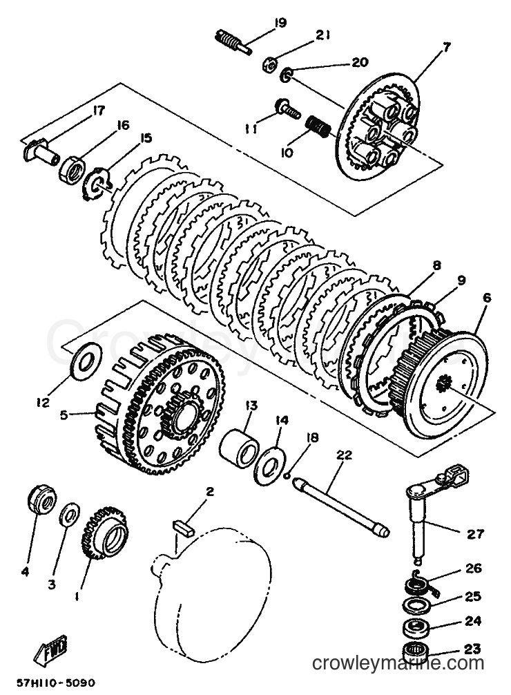 Yamaha Motors WR500Z (4AA1) [999] - CLUTCH
