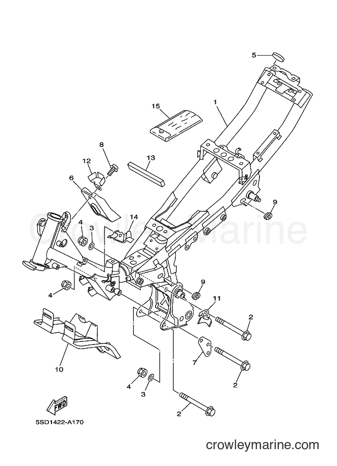 Yamaha Motors T105SE (5SD1) [010] - FRAME