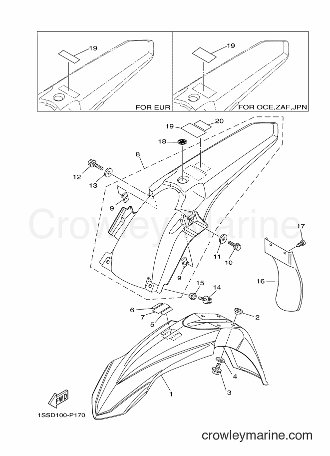 2015 Dirt Bike YZ250 - YZ250 (1SSD) [020] - FENDER