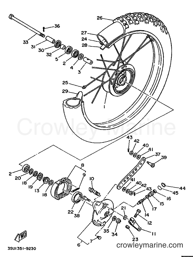 1989 Dirt Bike TY125 - TY125 (3SU1) [999] - FRONT WHEEL