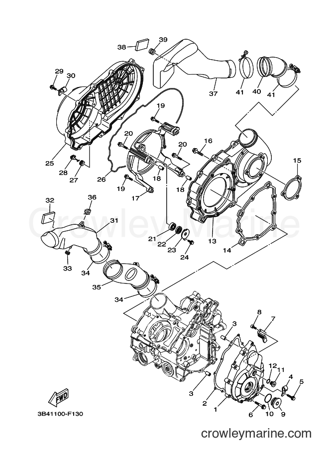 2007 ATV YFM700FWAD - YFM700FWAD (3B4C) [010] - CRANKCASE COVER 1