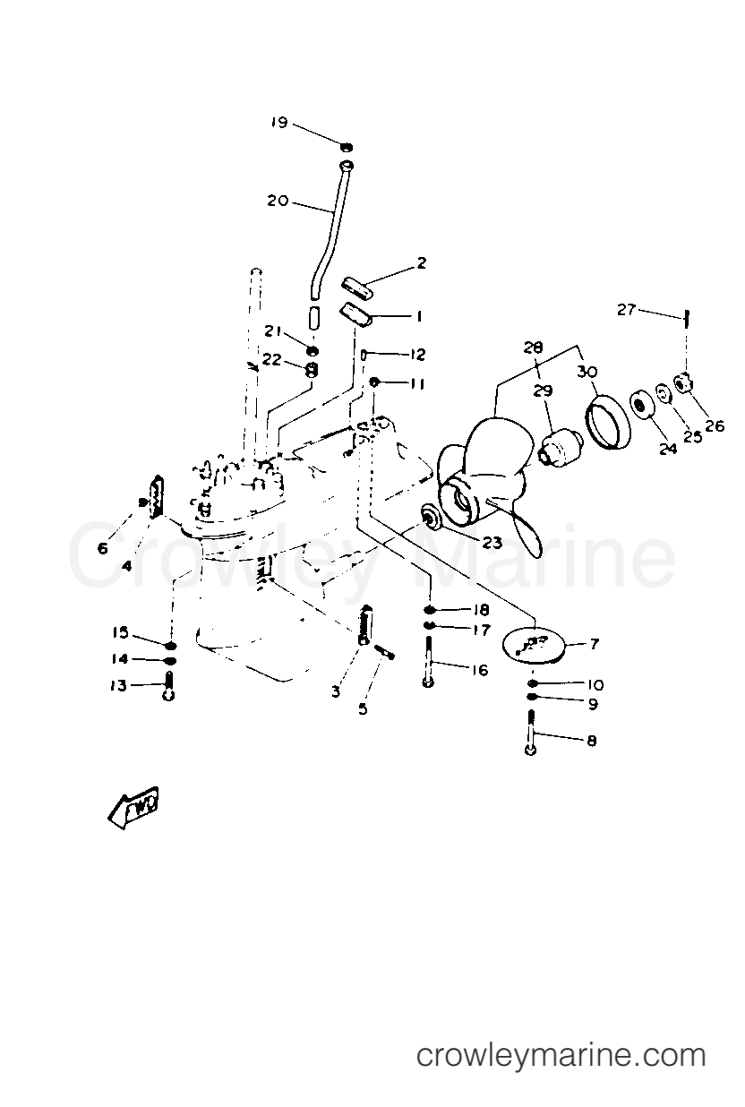 Yamaha Motors 40MJHP - LOWER DRIVE 2