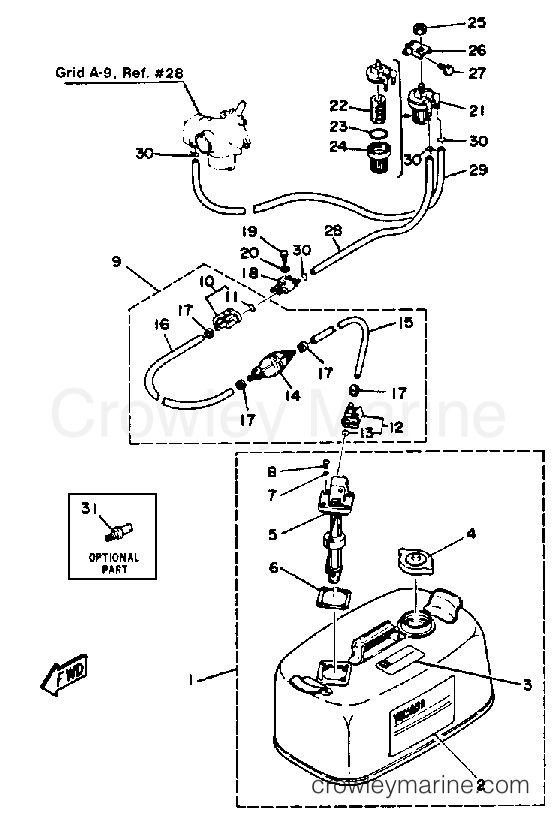 Yamaha Motors 15ESH - FUEL TANK
