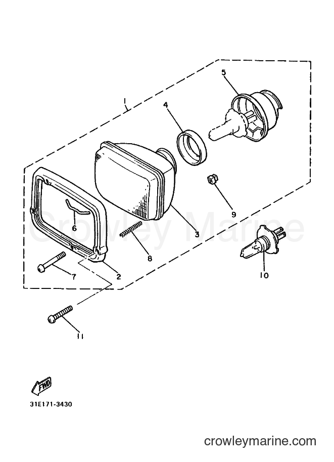 1990 Sport Bike FJ600 - FJ600 (3RC2) [010] - HEADLIGHT