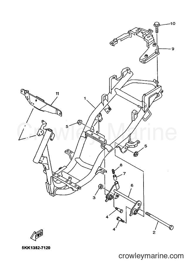 1999 Scooter YN100'99 - YN100'99 (5KK2) [010] - FRAME