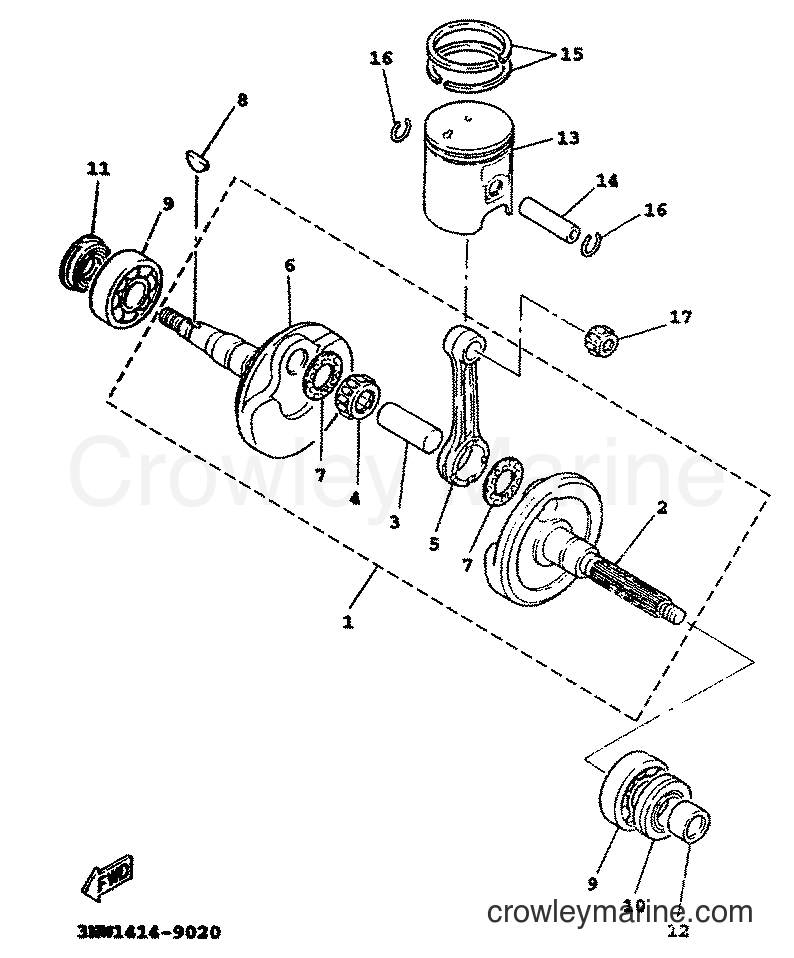 1999 Scooter YW100T - YW100T (5JY1) [010] - CRANKSHAFT & PISTON