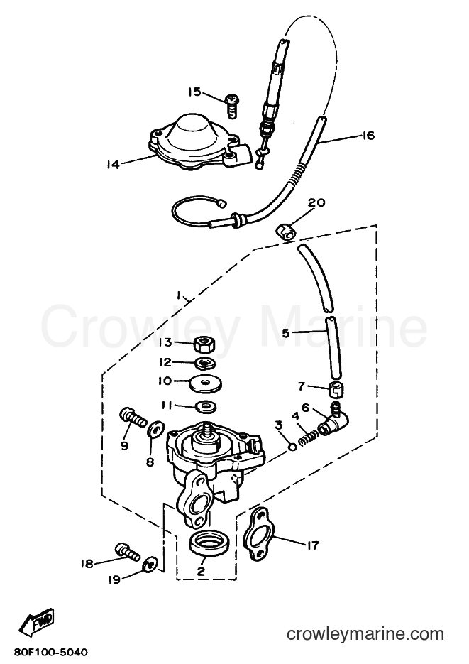1992 Snowmobile BR250TF - BR250TF (86D4) [010] - OIL PUMP