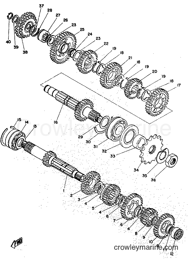 Yamaha Motors RD250 (RD0) [999] - TRANSMISSION