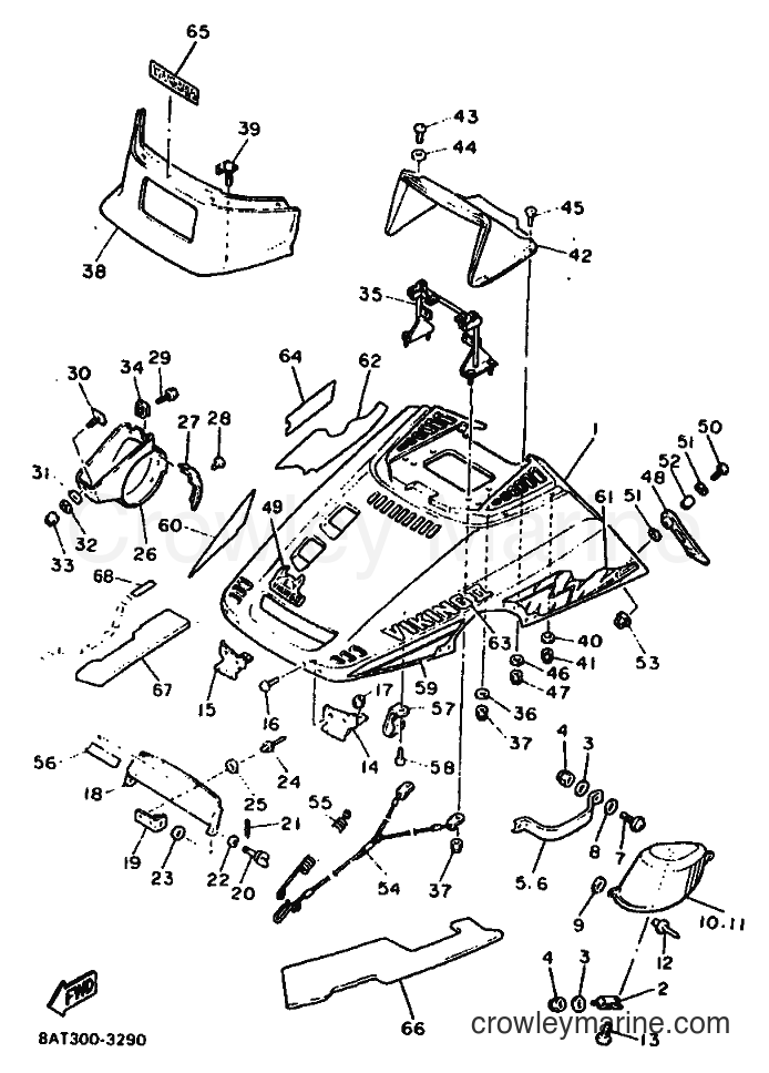 1993 Snowmobile VK540E - VK540E (8AT1) [010] - SHROUD
