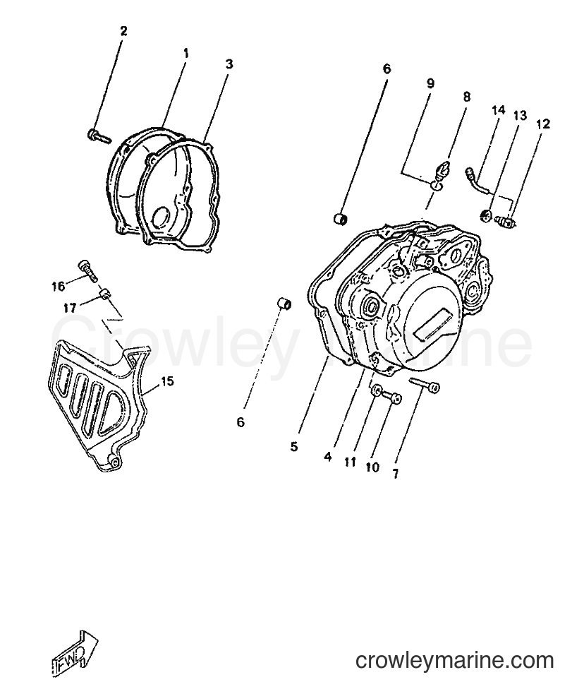 1996 Scooter TZR50 - TZR50 (4YV1) [999] - CRANKCASE COVER 1