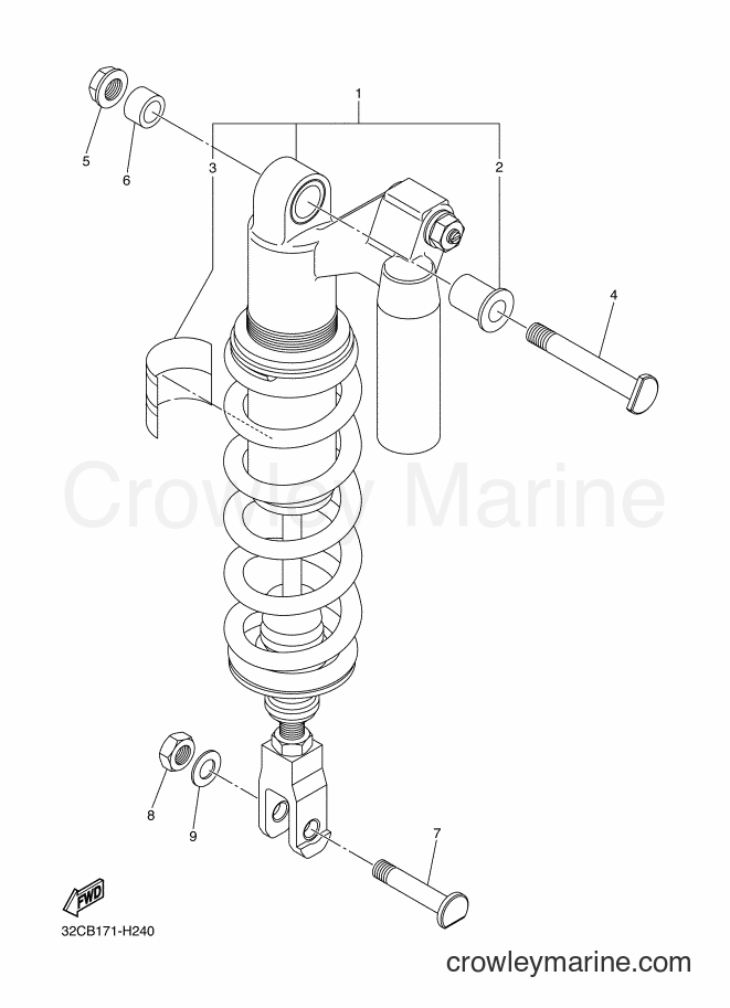 2012 Dirt Bike WR250R - WR250R (32CW) [010] - REAR SUSPENSION