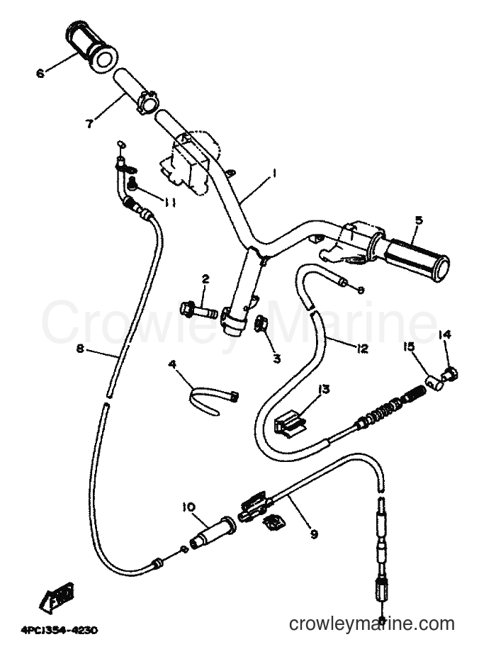 1994 Scooter YA50R - YA50R (4PC1) [999] - STEERING HANDLE & CABLE