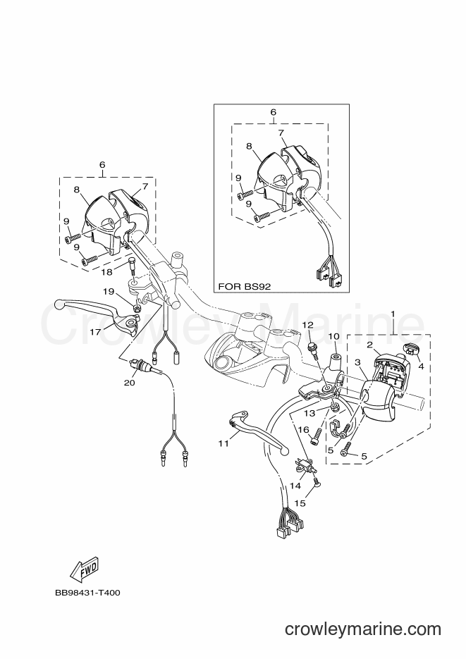Yamaha Motors LNC125-I (BS92) [010] - SWITCH & LEVER FOR DISK BRAKE
