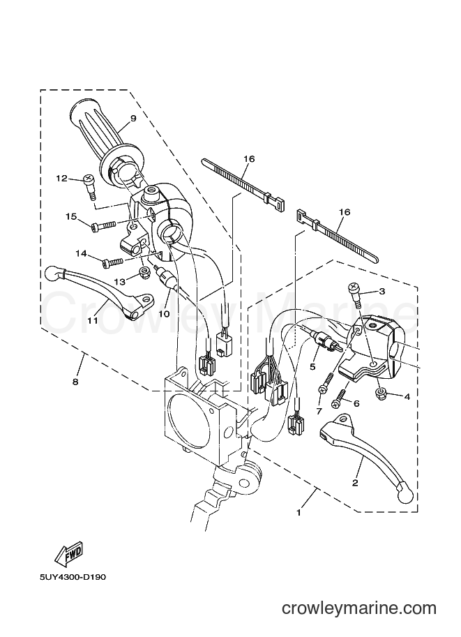 Yamaha Motors EA06 PASSOL (5UY4) [040] - HANDLE SWITCH & LEVER